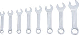 U-ringnyckel-sats | extra kort | Tumsstorlekar | 3/8" - 7/8" | 8 delar. BGS 32140