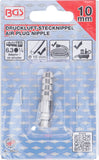 Tryckluft-Sticknippel med 10 mm Slanganslutning. BGS 3222-3