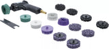 Pneumatisk slipborste-sats | 17 delar. BGS 3328