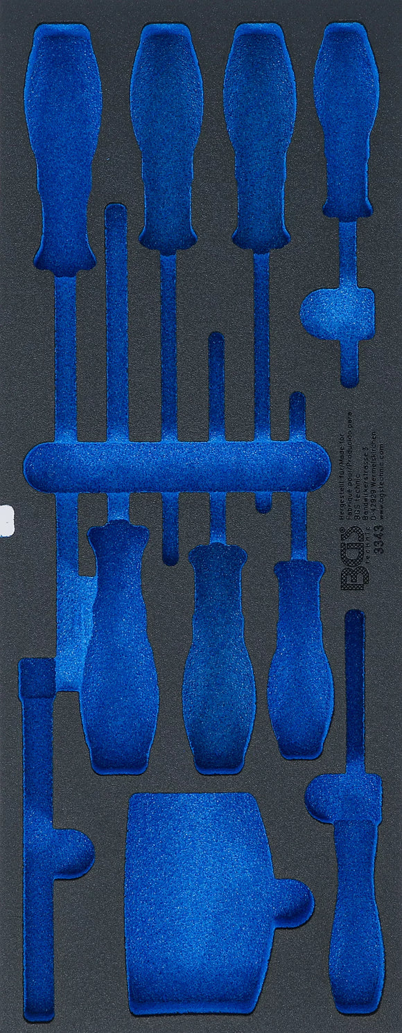 Skumplastinlägg för BGS 3312 | tom | för BGS 3343. BGS 3343-1
