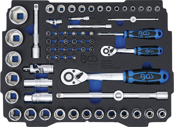 Skumplastinlägg för art. BOXSYS1 & 2: Hylsnyckel-sats | 6,3 mm (1/4