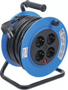 Kabeltrumma | 15 m | 3 x 1,5 mm² | 4 uttag | IP 20 | 3000 W. BGS 3360