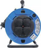 Kabeltrumma | 25 m | 3 x 1,5 mm² | 4 uttag med lock | IP 44 | 3500 W. BGS 3375