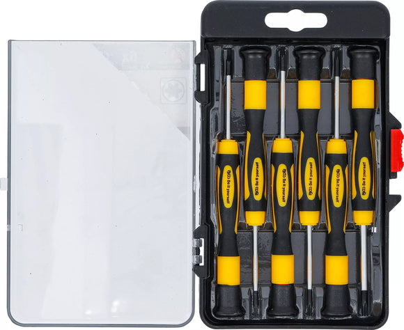 Precisions-Skruvmejsel-sats | T-Profil (för Torx) | 6 delar. BGS Diy 35808