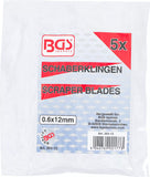 Reserv-Skrapblad för BGS 364 | 0,6 x 12 mm | 5 delar. BGS 364-12