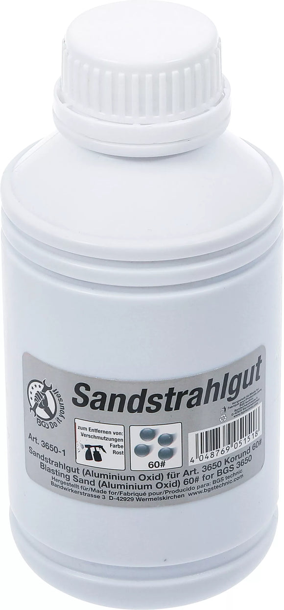 Blästringssand | Aluminiumoxid | Korund 60# | 850 g. BGS Diy 3650-1