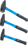 Plåtslagarhammare-sats | Glasfiberskaft | DIN 1041 | 300 / 500 / 800 g | 3 delar. BGS 3845