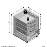 FMD Hurts 48x49,5x65,5 cm vit och ek