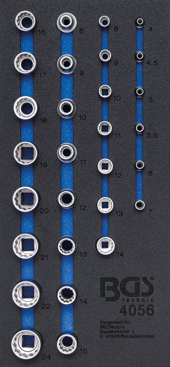 Verkstadsvagninlägg 1/3: Hylsaer | Tolvkant | 6,3 mm (1/4