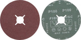 Set med fiber-slipskivor | kornstorlek 100 | aluminiumoxid | 10 delar. BGS 42028
