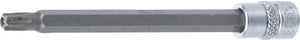 Bit-Insats | Längd 100 mm | 6,3 mm (1/4") | T-Profil (för Torx) med borrning T30. BGS 4203
