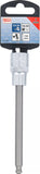 Bit-Insats | Längd 140 mm | 12,5 mm (1/2") | Inre sexkant med kulhuvud 7 mm. BGS 4258-7