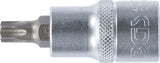 Bit-Insats | 12,5 mm (1/2") | T-Profil (för Torx) med borning T45. BGS 4327