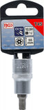 Bit-Insats | 12,5 mm (1/2") | T-Profil (för Torx) med borning T45. BGS 4327