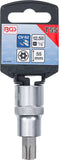 Bit-Insats | 12,5 mm (1/2") | T-Profil (för Torx) med borning T55. BGS 4329