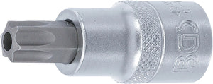 Bit-Insats | 12,5 mm (1/2") | T-Profil (för Torx) med borning T55. BGS 4329