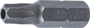Bit | Längd 30 mm | Yttre sexkant 8 mm (5/16") | T-Profil (för Torx) med borrning T40. BGS 4440