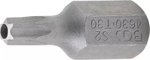Bit | Längd 30 mm | Yttre sexkant 10 mm (3/8") | T-Profil (för Torx) med borrning T30. BGS 4630