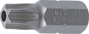 Bit | Längd 30 mm | Yttre sexkant 10 mm (3/8") | T-Profil (för Torx) med borrning T50. BGS 4650