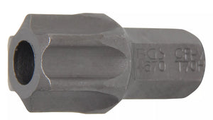 Bit | Längd 30 mm | Yttre sexkant 10 mm (3/8") | T-Profil (för Torx) med borrning T70. BGS 4670