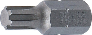 Bit | Längd 30 mm | Yttre sexkant 10 mm (3/8") | Kil-profil (för RIBE) M8. BGS 4763