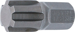 Bit | Längd 30 mm | Yttre sexkant 10 mm (3/8") | Kil-profil (för RIBE) M13. BGS 4768