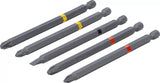 Bit-sats | Yttre sexkant 6,3 mm (1/4") | Krysspår PH, krysspår PZ, spår | Längd 110 mm | 5 delar. BGS Diy 4832