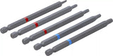 Bit-sats | Yttre sexkant 6,3 mm (1/4") | Inre sexkant, T-Profil (för Torx) | Längd 110 mm | 5 delar. BGS Diy 4836