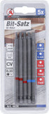 Bit-sats | Yttre sexkant 6,3 mm (1/4") | Inre sexkant, T-Profil (för Torx) | Längd 110 mm | 5 delar. BGS Diy 4836