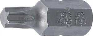Bit | Längd 30 mm | Yttre sexkant 10 mm (3/8") | T-Profil (för Torx) T40. BGS 4872
