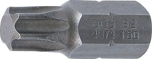 Bit | Längd 30 mm | Yttre sexkant 10 mm (3/8") | T-Profil (för Torx) T50. BGS 4874