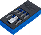 Skruvmejsel-Bit-sats | Yttre sexkant 10 mm (3/8") | T-Profil (för Torx) | 7 delar. BGS 5016