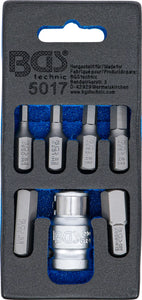Skruvmejsel-Bit-sats | Yttre sexkant 10 mm (3/8") | Inre sexkant | 7 delar. BGS 5017
