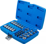 Bit- och hylsnyckelsats | 10 mm (3/8 tum) | T-profil (för Torx) | 34 delar. BGS 5021