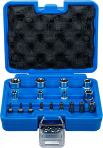 Bit- och Hylsnyckel-sats | E-Profil / T-Profil (för Torx) | 17 delar. BGS 5023
