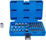 Bit- och Hylsnyckel-sats | E-Profil / T-Profil (för Torx) | 30 delar. BGS 5025