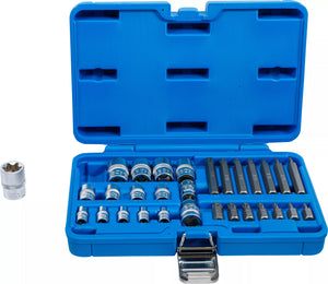 Bit- och Hylsnyckel-sats | E-Profil / T-Profil (för Torx) | 30 delar. BGS 5025