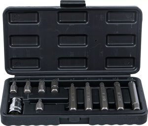 Bit-sats | Yttre sexkant 10 mm (3/8") | Inre mångtandad (för XZN) | 11 delar. BGS Diy 5030