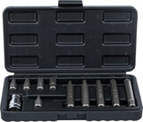 Bit-sats | Yttre sexkant 10 mm (3/8") | Inre mångtandad (för XZN) | 11 delar. BGS Diy 5030