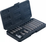 Bit-sats | Yttre sexkant 10 mm (3/8") | T-Profil (för Torx) | 15 delar. BGS Diy 5040