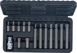 Bit-sats | Yttre sexkant 10 mm (3/8") | T-Profil (för Torx) | 15 delar. BGS Diy 5040
