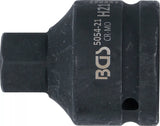 Kraft-Bit-Insats | Längd 55 mm | 20 mm (3/4") | Inre sexkant 21 mm. BGS 5054-21