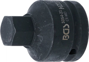 Kraft-Bit-Insats | Längd 55 mm | 20 mm (3/4") | Inre sexkant 21 mm. BGS 5054-21