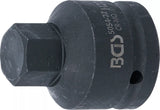 Kraft-Bit-Insats | Längd 55 mm | 20 mm (3/4") | Inre sexkant 22 mm. BGS 5054-22