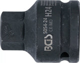 Kraft-Bit-Insats | Längd 55 mm | 20 mm (3/4") | Inre sexkant 24 mm. BGS 5054-24
