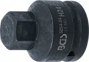 Kraft-Bit-Insats | Längd 55 mm | 20 mm (3/4") | Inre sexkant 24 mm. BGS 5054-24
