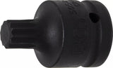 Kraft-Bit-Insats | Längd 55 mm | 20 mm (3/4") | Inre mångtandad (för XZN) M16. BGS 5054-M16
