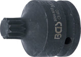 Kraft-Bit-Insats | Längd 55 mm | 20 mm (3/4") | Inre mångtandad (för XZN) M18. BGS 5054-M18