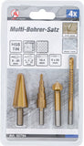 Multi-Borr-Sats | HSS-G | titan-nitrerat | 4 delar. BGS Diy 50794