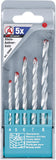 Stenborr-sats | 4 - 8 mm | 5 delar. BGS Diy 50805